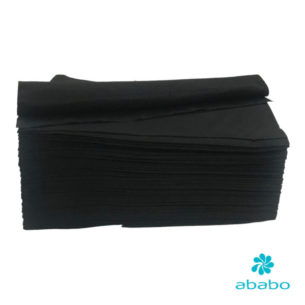 Toalla desechable negra Spunlace